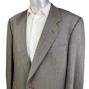 Ermenegildo Zegna Soft Blazer Men 46R Wool 2 Button Tweed Sport Coat Jacket